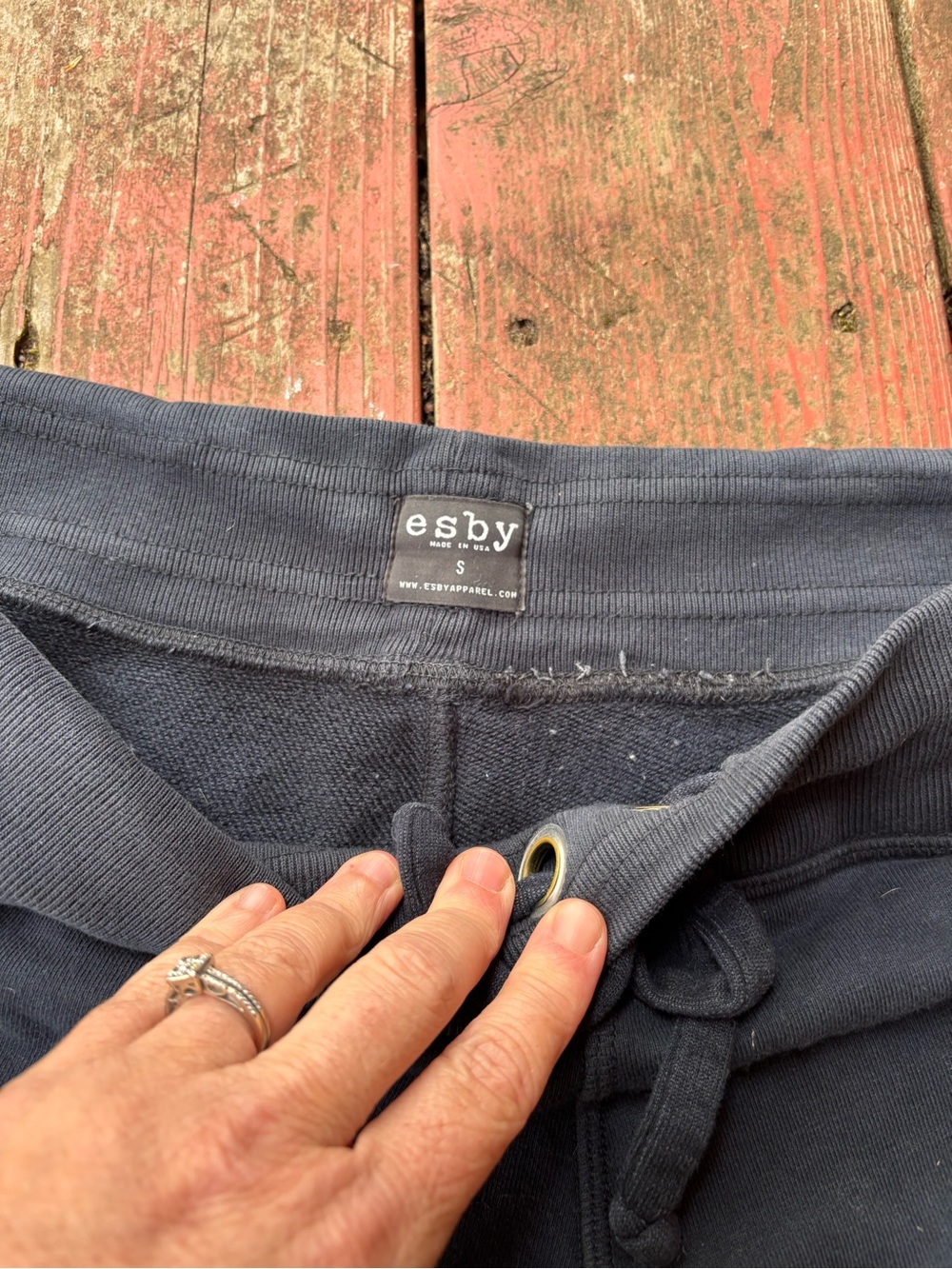 esby Navy Drawstring Sweatpants - Picture 2 of 5